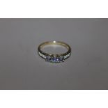 A .375 LADIES GEM SET RING, APPROX WEIGHT 1.79 G