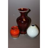 THREE COBRIDGE STONEWARE VASES