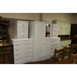 A QUANTITY OF WHITE BEDROOM FURNITURE