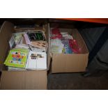TWO BOXES OF MIXED GREETINGS CARDS ETC