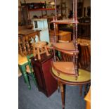 FOUR ASSORTED PIECES OF FURNITURE INCLUDING A CAT STOOL  (4)