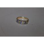 A .375 GEM SET RING, APPROX WEIGHT 2.85 G