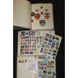 A PAIR OF STAMP ALBUMS  A BOOK OF CRESTS