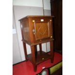 A SMALL MAHOGANY POT CUPBOARD