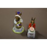 TWO BOXED ROYAL DOULTON BUNNYKINS FIGURES 'MRS BUNNYKINS AT EASTER PARADE' AND 'HAPPY BIRTHDAY'  (