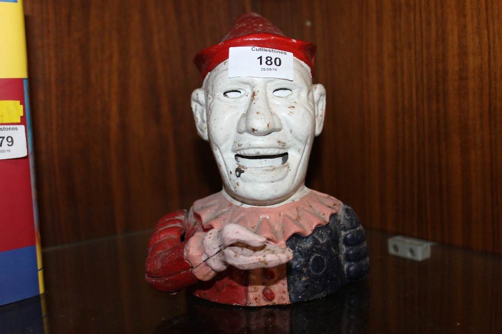 A CAST JESTER MONEY BANK