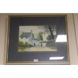 A FRAMED & GLAZED WATERCOLOUR OF TROUTBECK CUMBRIA SIGNED NORRIE