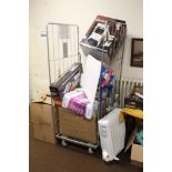 A LARGE QUANTITY OF ASSORTED ELECTRICALS A/F, ETC (CAGE NOT INCLUDED)