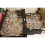 THREE TRAYS OF ASSORTED GLASSWARE