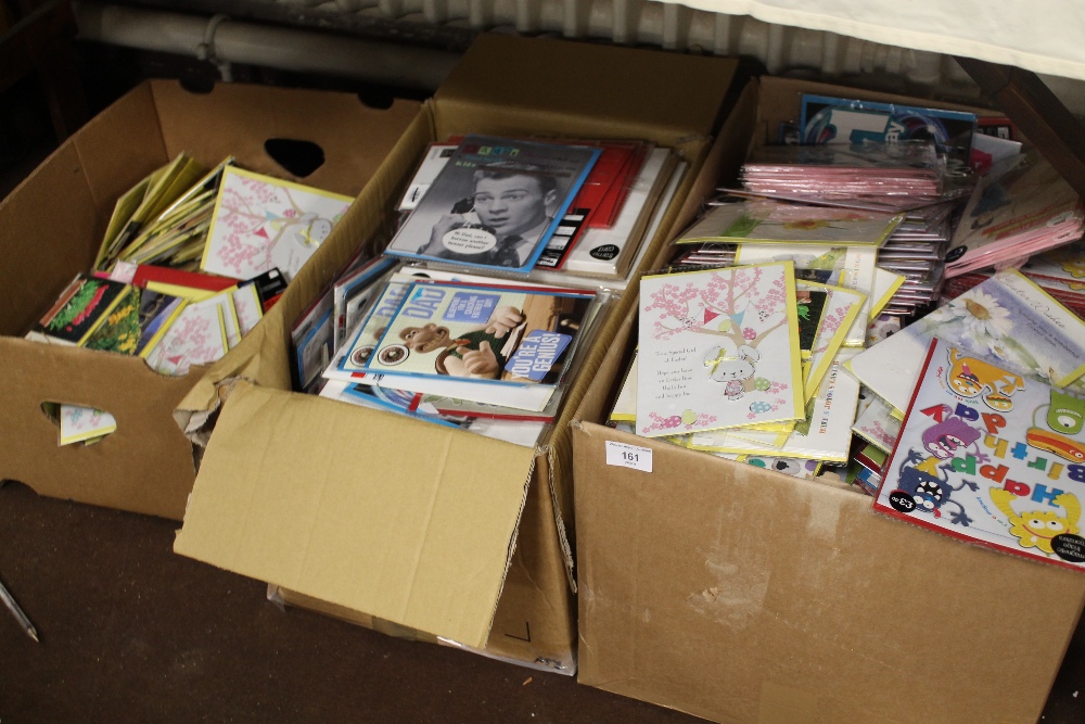 THREE BOXES OF ASSORTED GREETINGS CARDS