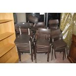 A LARGE QUANTITY OF STACKING CHAIRS