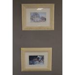 TWO FRAMED AND GLAZED NUDE PRINTS