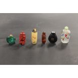 SIX ORIENTAL STYLE SCENT BOTTLES