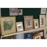 A COLLECTION OF FRAMED & GLAZED PRINTS (7)