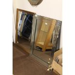 TWO LARGE MODERN MIRRORS