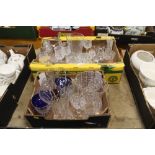 TWO BOXES OF ASSORTED GLASSWARE