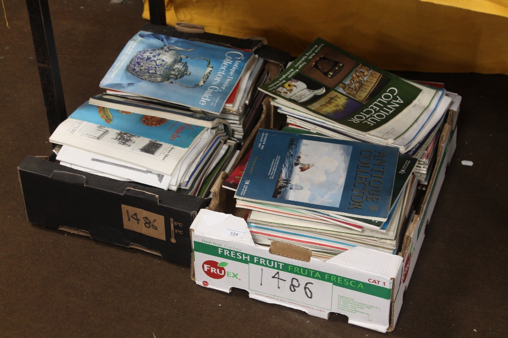 TWO BOXES OF ANTIQUE COLLECTOR MAGAZINES