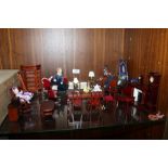A SELECTION OF DOLLS HOUSE FURNITURE ETC