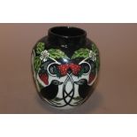 A MOORCROFT 'CAREY THE CROW' TRIAL VASE