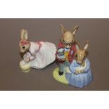 TWO BOXED ROYAL DOULTON BUNNYKINS FIGURES 'BALLERINA BUNNYKINS' & 'FATHER, MOTHER & VICTORIA