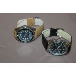 TWO MILITARY STYLE WRIST WATCHES