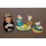 A BESWICK KITTY McBRIDE 'STRAINED RELATIONS' FIGURE & ROYAL DOULTON 'PIGLET & THE HONEY POT' PLUS