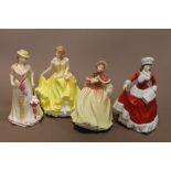 A SET OF FOUR ROYAL DOULTON PRETTY LADIES FIGURES - SPRING, SUMMER, AUTUMN & WINTER