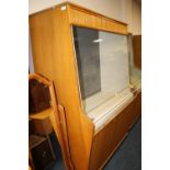 A TALL GLAZED DISPLAY CABINET - FROM BIRMINGHAM PEN MUSEUM