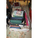 TWO TRAYS OF BOOKS TO INC ENGLISH TOWN CRAFTS