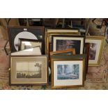 A QUANTITY OF PICTURES & PRINTS TO INC GILT FRAMED EXAMPLES