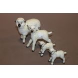 FOUR BESWICK SHEEP & LAMBS