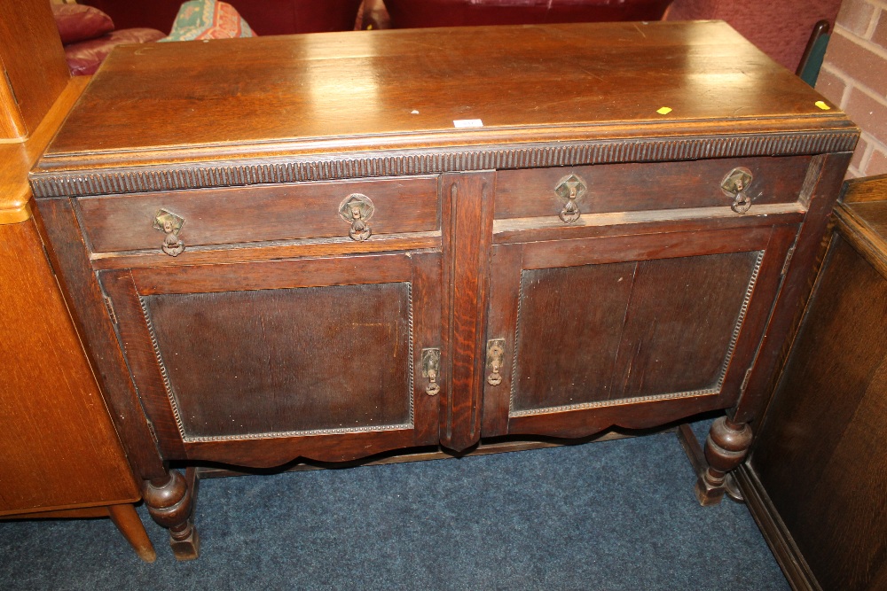 AN OAK SIDEBOARD CIRCA 1930 A/F