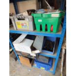 A LARGE SELECTION OF HAND TOOLS, SCREWS, BULBS ETC, A CLARKE WOODWORKER AND CLAMPS ETC (10)