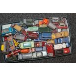 A QUANTITY OF VINTAGE TOY CARS TO INC MATCHBOX ETC