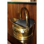 A BRASS COAL BUCKET