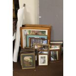 A LARGE QUANTITY OF RAILWAY INTEREST PICTURES AND FRAMED JIGSAWS, ETC