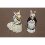 TWO BOXED ROYAL DOULTON BUNNYKINS FIGURES 'BRIDE BUNNYKINS' + 'NURSE BUNNYKINS'