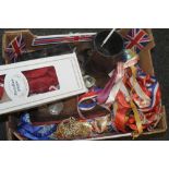 A BOX OF COLLECTABLES TO INCLUDE SPORTS MEDALS