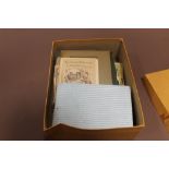 A BOX OF VINTAGE EPHEMERA TO INCLUDE GREETINGS CARDS