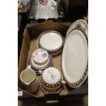 A TRAY OF CHINA TO A INC MASONS PLATE