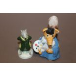 A COALPORT 'BASIL THE ARTIST' FIGURES & A COALPORT WATER RAT FIGURE