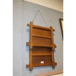 A PAIR OF OAK WALL HANGING PRAYER / HYMN BOARDS