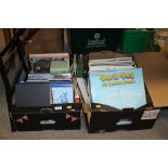 TWO TRAYS OF BOOKS & LPS