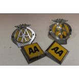 FOUR COLLECTABLE AA BADGES