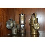 A CEAG INSPECTION LAMP, ECCLES LAMP & ANOTHER (3)