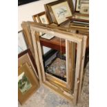 FIVE LARGE GILT PICTURE FRAMES