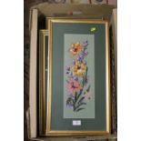 A SELECTION OF FRAMED NEEDLEWORKS ETC