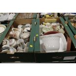 TWO TRAYS OF CHINA & CERAMICS TO INC COMMEMORATIVE WARE, ROYAL WORCESTER ETC