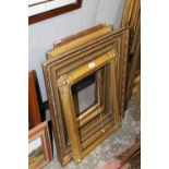 FIVE VINTAGE GILT PICTURE FRAMES