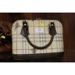 A LADIES BURBERRY STYLE HANDBAG